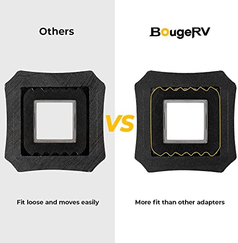 BougeRV 2 inches to 1-1/4 inches Trailer Hitch Adapter 2 inches to 1.25 inches Hitch Adapter Insert Sleeve Receiver Converter for Bike Rack and Cargo Carriers