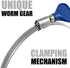 4 Inch Thumb Screw Key Adjustable 304 Stainless Steel Hose Clamps, Pipe Clamp, Worm Gear Clamps, Dryer Vent Clamp, Dust Collection, Automotive, RV Clamp 5 pack (4" Hose Clamp)