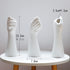 White Ceramic Hand Bud Flower Vase for Hhydroponic Floral Arrangement Table Decorative NBHUZEHUA