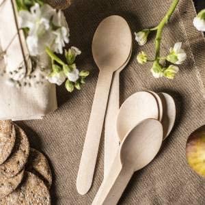 Greenly Wood 200 Pack Disposable Wooden Utensils Set | All Natural Birchwood Biodegradable Compostable Cutlery (100 Forks, 50 Spoons, 50 Knives)