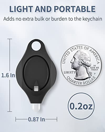 Uniclife Mini LED Keychain Flashlight 12 Lumen Portable Ultra Bright Battery Powered Black Torch with Spring Carabiner for Outdoor Camping Hiking and Emergency Lighting (Batteries Included), 5 Pack