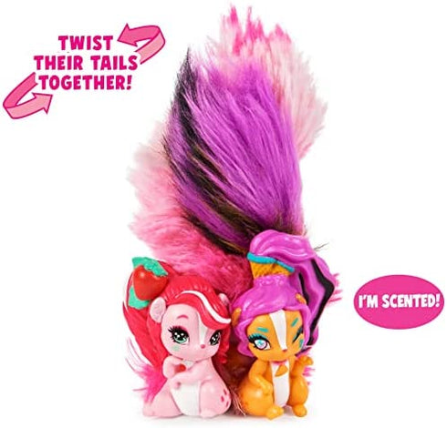 Whiffies, Ice Cream Shop 2-Pack, Surprise Collectible Animals with Scented Plush Tails (Styles May Vary), Kids Toys for Girls Ages 5 and up