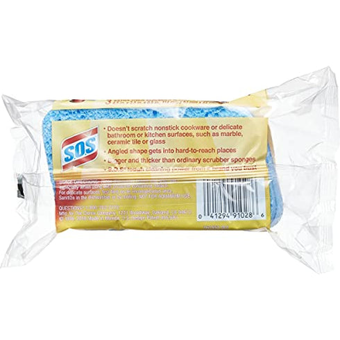 S.O.S All Surface Scrubber Sponge, 3 Count (91028)