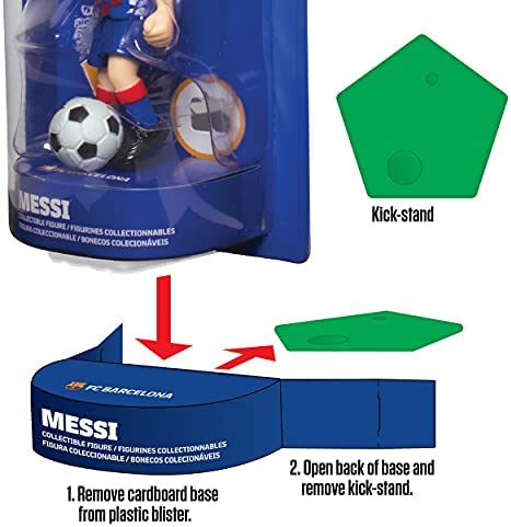 Maccabi Art Official Lionel Messi FC Barcelona Soccer Action Figure, 4.5” H x 3.5” W x 1.5” D