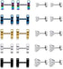 YADOCA 10 Pairs Screw Stud Earrings Flat Back Black Earrings for Men Mix Color Helix Cartilage Barbell Earrings Plugs Tunnel Punk