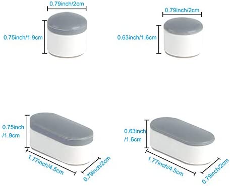 6 Pieces Toilet Seat Bumpers, Universal Toilet Lid Bumper Rubber Bumpers Each One with 2 Thickness TPE Pads(2 Height choose from) Self Adhesive Toilet Bumpers Used for Home, Hotel, Hospital by Hibbent