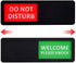 Kichwit Privacy Sign for Offices or Homes, Do Not Disturb Sign, Welcome Please Knock Sign, Black, 8.2 x 2.8 Inches