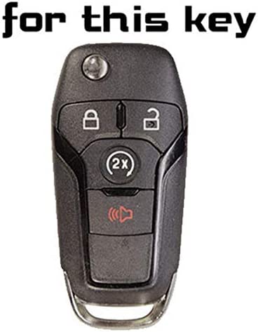 2Pcs Silicone Car Remote Key Fob Cover Case for Ford F-150 F-250 F-350 Fusion Fiesta Mustang Explorer Skin Jacket 4 Button