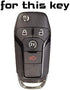 2Pcs Silicone Car Remote Key Fob Cover Case for Ford F-150 F-250 F-350 Fusion Fiesta Mustang Explorer Skin Jacket 4 Button