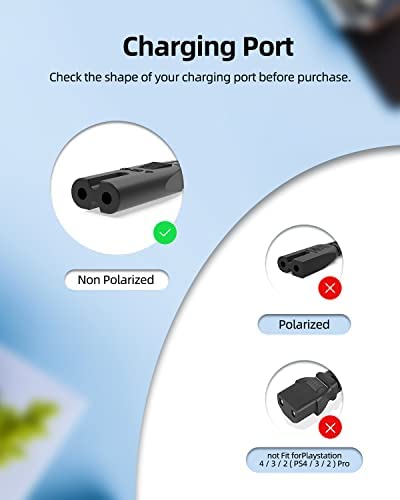 Replacement Charger Power Cord Fit for iRobot Roomba Integrated Home Base Charging Dock 600 800 900 Series, 675 690 960 614 650 890 880 and More Supply 2 Prong