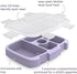Bentgo® Kids Prints Tray with Transparent Cover - Reusable, BPA-Free, 5-Compartment Meal Prep Container with Built-In Portion Control for Healthy Meals At Home & On the Go (Unicorn)