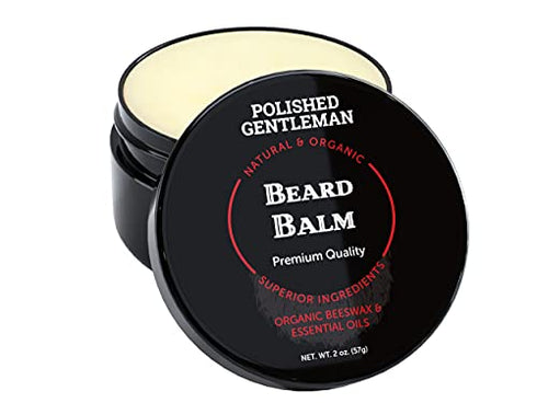 Beard Balm for Men and Mustache Wax - Medium Hold Beard Wax with Beard Oil for Men - Made With Beeswax for Easy Styling - Polishes, Softens and Conditions Beard and Mustache - Itch Free Beard Care 2oz