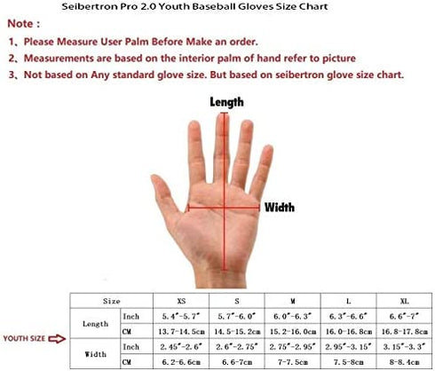 Seibertron B-A-R PRO 2.0 Signature Baseball/Softball Batting Gloves Super Grip Finger Fit for Adult and Youth