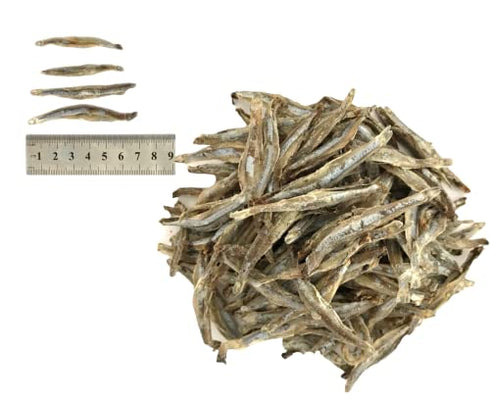 Dried Anchovy Headless Deep-frying as Snack or add flavor to soups, side dish Product of Thailand 3.5 Oz.(100)