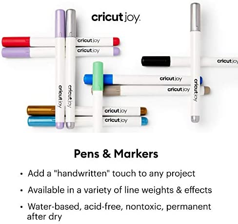 Cricut 2007079 Joy Glitter Gel Pens, 0.8 mm (3) Black, Gold, Silver