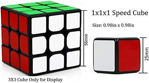 GoodCube 1x1x1 Cube Dice 1x1 Magic Cube Puzzle, Black