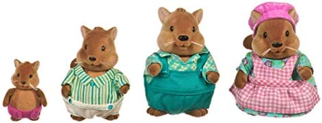 Li'l Woodzeez Bushytails Squirrel Family Set with Storybook