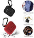 Airpods Case, Airpods Accessories Kits, 2 Packs Protective Silicone Cover Skin Apple Airpods Anti-Lost Airbag Belt,Airpods Ear Hook for Apple AirPods 2nd 1st Generation (Black+Red)