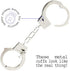 Skeleteen Metal Handcuffs with Keys - Toy Police Costume Prop Accessories Metal Chain Hand Cuffs with Safety Release and Key