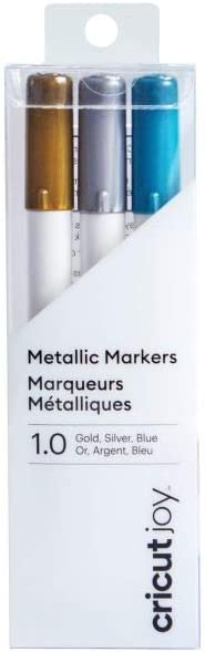 Cricut Joy Metallic Markers, 1.0 (3) Gold, Silver, Blue
