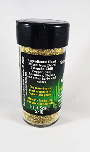 Anthony Spices Arizona Jalapeño Chile Pepper Seasoning - Glass Shaker Bottle
