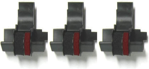 (3 Pack) COMPUMATIC Compatible/Replacement Calculator Ink Roller, Black/Red IR-40T, for Casio HR-300RC HR-200RC HR-170RC HR-150RC HR-100RC HR-100TM HR-150TM and More