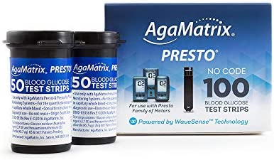 AgaMatrix Presto Test Strips, 100 Count Box
