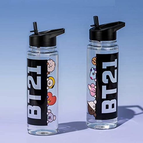 BT21 Water Bottle with Straw - Officially Licensed BTS Merchandise