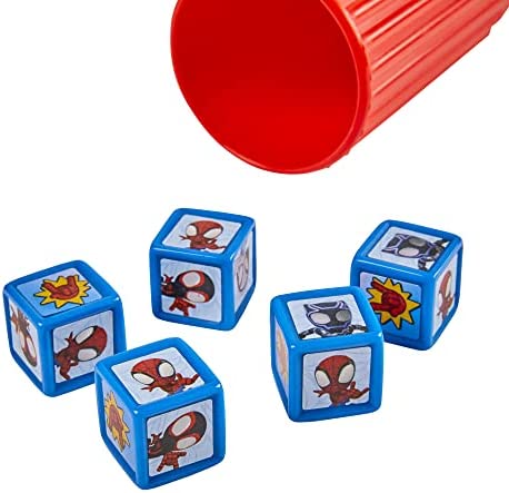 Spidey and His Amazing Friends Yahtzee Jr. Marvel Edition Board Game for Kids Ages 4 and Up, Counting and Matching Game for Preschoolers (Amazon Exclusive)