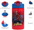 Zak Designs Marvel SpiderMan Kids Spout Cover and Built-in Carrying Loop Made of Plastic, Leak-Proof Water Bottle Design (16 oz, BPA-Free)