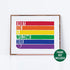 Everyone Is Welcome Here Inclusion Poster LGBT Pride Wall Hanging Print | Queer LGBTQ+ Unframed Giftable Art 10 in wide x 8 in tall Paper Cardstock(1 Small Print)