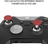 8 in 1 Metal Thumbsticks Joysticks Replacement , Swap Magnetic Analogue Stick Grips Buttons Parts with Repair Kit Accessories Compatible with Xbox one Elite Series 1/ PS4(Red)