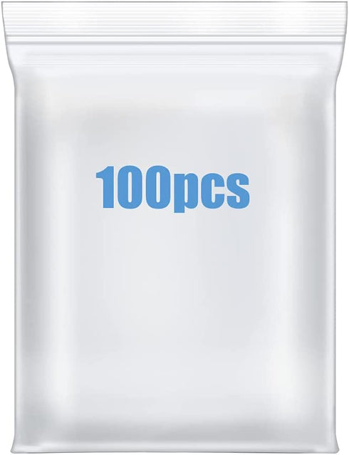 Macoota 100 Pcs 2" x 3" Small Plastic Bags Thick 4 Mil Clear Resealable Zip Seal Lock Poly Bags Heavy Duty Zipper Reclosable Baggies Packing Jewelry Earrings Coin Pills