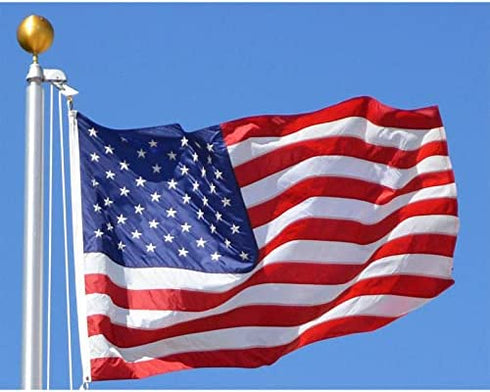 Homissor American Flags for Outside 3x5 US Flag Made in USA Heavy Duty Outdoor Durable Nylon Flag 3’ x 5’ with Embroidered Stars, Sewn Stripes and Brass Grommets