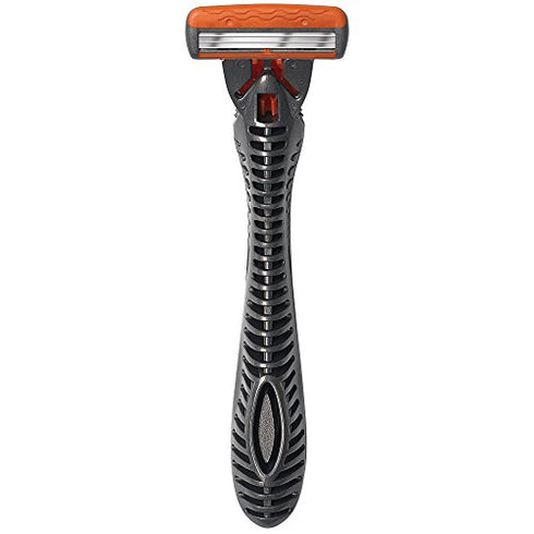 BIC Comfort 3 Hybrid Men's Disposable Razor, 3 Blades, 6 Cartridges and 1 Handle, Black, For a Close and Comfortable Shave (SH3KP6C-L-GRY)