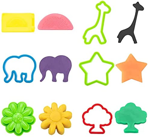 Kilpkonn Dough Tool Kit for Kids, 41Pcs Dough Accessories Molds, Shape, Scissors, Rolling Pin, Dough Mat with Storage Bag, Party Pack Playset for Toddlers Girls Boys