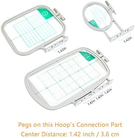 Sew Tech Embroidery Hoops for Brother SE600 PE550D PE535 SE400 PE525 PE540D PE500 SE625 SE425 Innovis Babylock Brother Embroidery Machine Hoop (3in1 Set)