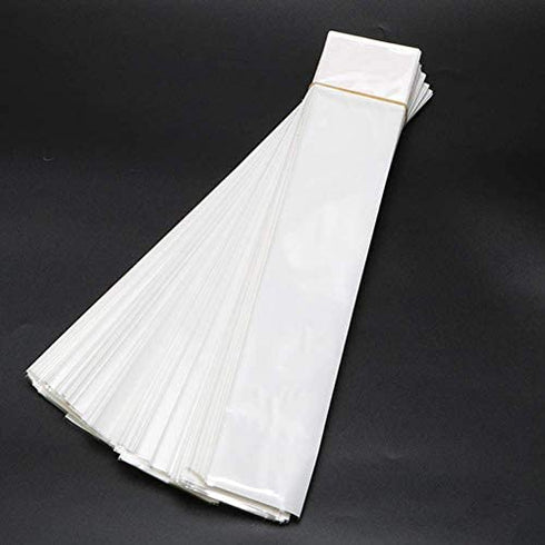 100 Pcs 2x10.6 Inch Clear Jewelry Display Bags Necklace Bracelet Packaging Bag for Jewelry Wrapping and Jewelry Display (Not Included Hanging Cards)