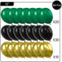 PartyWoo Black Gold and Green Balloons, 60 Pcs 12 Inch Green Balloons, Black Balloons and Gold Balloons, Green Gold Black Balloons for Black Party Decorations, Green Birthday Decorations