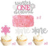 Glitter Winter Onederland Birthday Cake Topper( set of 1 ) and Snowflakes One Winter Wonderland Cupcake Toppers ( set of 12 ) Winter First Birthday Party Decorations Baby Girls 1st Birthday