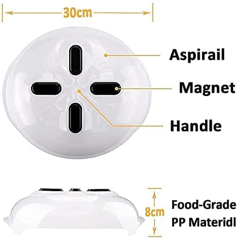 Microwave Cover 2PCS Microwave Cover for Food Microwave Plate Guard Lid With Steam Vent 11.8 Inch Diameter Microwave Lid Prevent Splatter Cover