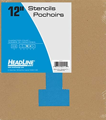 Headline Sign 111 Stencil Set, 12-Inch Numbers 0-9 (111)