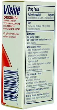 Visine Original Redness Reliever Eye Drops - 0.5 oz, Pack of 2
