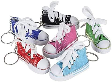 Rhode Island Novelty 3 Inch Chuck Sneaker Shoe Keychains Lot of 12 Assortments May Vary