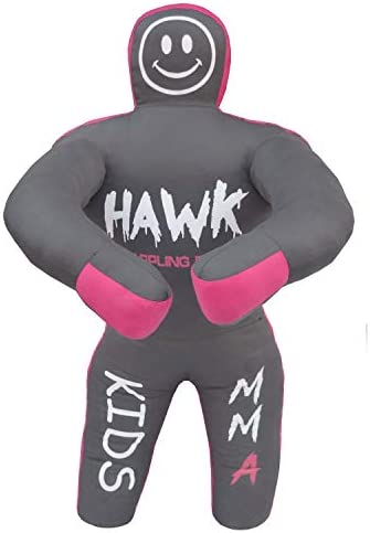 Hawk Sports Kids Grappling Dummy for Kids BJJ Wrestling Dummy Punching Bag MMA Brazilian Jiu Jitsu Children Judo Youth Throwing Boxing Dummy Dummies UNFILLED
