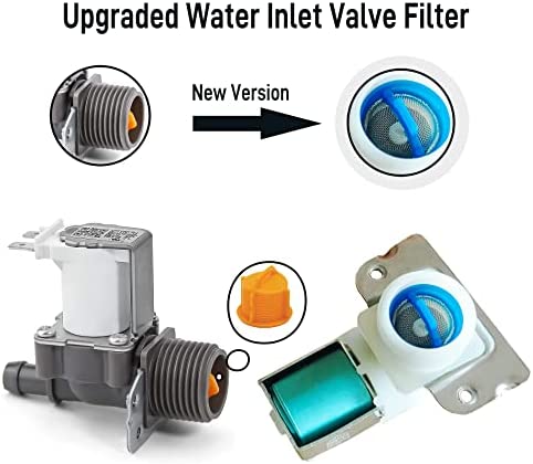 5220FR2006H Hot Water Inlet Valve Assembly (GENUINE ORIGINAL VERSION) ReplaceAP4441935 1268123 5220FR2006L 5220FR2006Q PS3527427 79640272900 79640318900 WM3677HW WM2301HR WM2277HB WM2487HWM