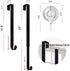 Wreath Hanger, VIS'V 15-24 Inch Adjustable Metal Wreath Hanger Front Door 20 LB Heavy Duty Over Door Wreath Hook with 4 Clear Suction Wreath Holders for Halloween Christmas Wreath Decoration - Black