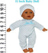 11 inch Soft Body Hispanic Newborn Baby Doll in Gift Box - Doll Pacifier Included