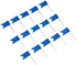 Yetaha 100PCS Travel Map Pins, Flag Push Tacks Assorted Plastic Drawing Pins for Cork Board World Map Picture Hanging Home School Office (Blue)