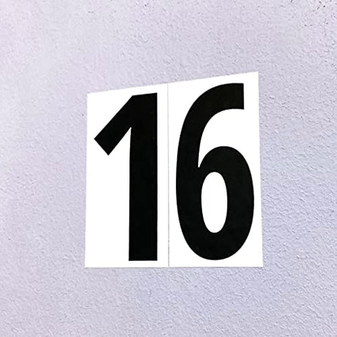 40 Pieces, 6" - Vinyl Number Stickers, Waterproof Large Stick On Numbers - Black Numbers